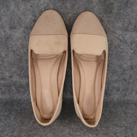 CH Creation Shoes Womens 40 Flats Loafer Slip On Fashion Classic Cap Toe Career - Picture 6 of 14